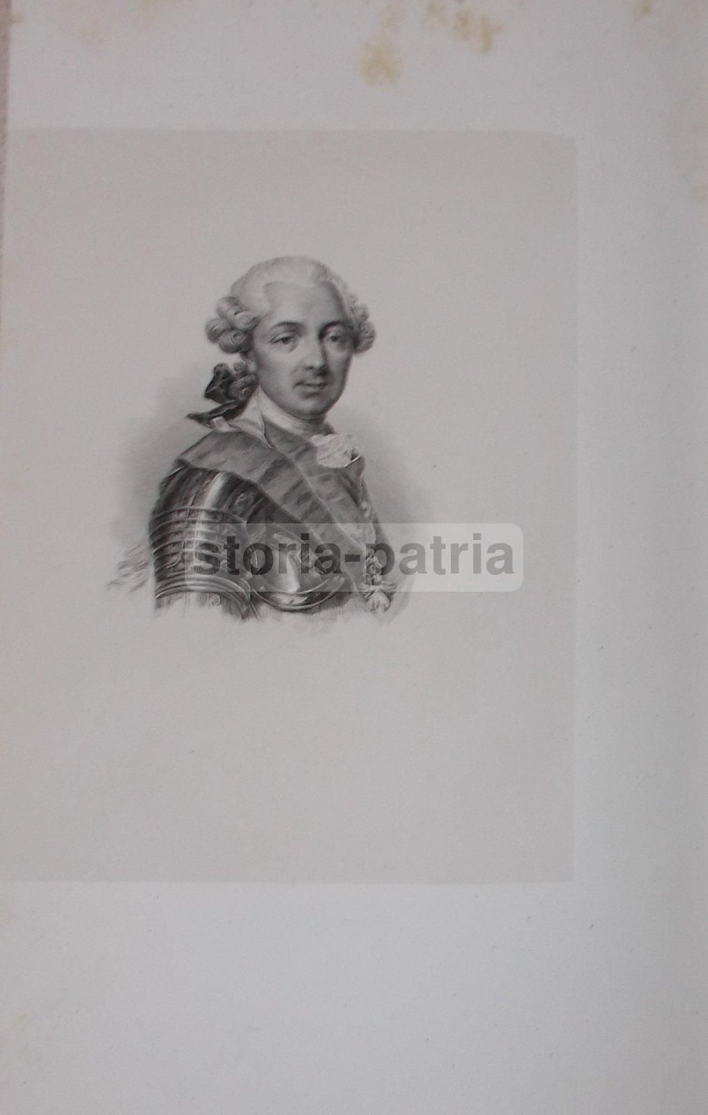 Ritratto Antico Del Duca Di Penthièvre (Bourbon), Incisione Del XIX Secolo