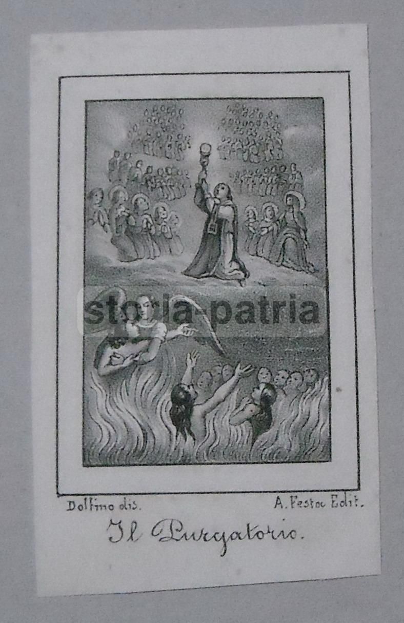 Santino Antico Purgatorio Napoletano, Litografia Dolfino Festa, XIX Secolo
