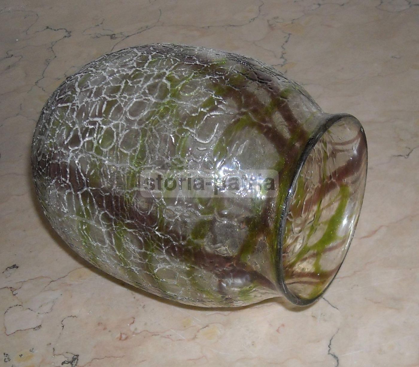Coppa Antica Per Lampada In Vetro Liberty, Murano, Circa 1900