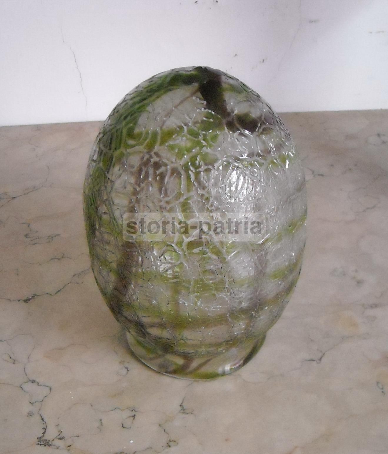 Coppa Antica Per Lampada In Vetro Liberty, Murano, Circa 1900