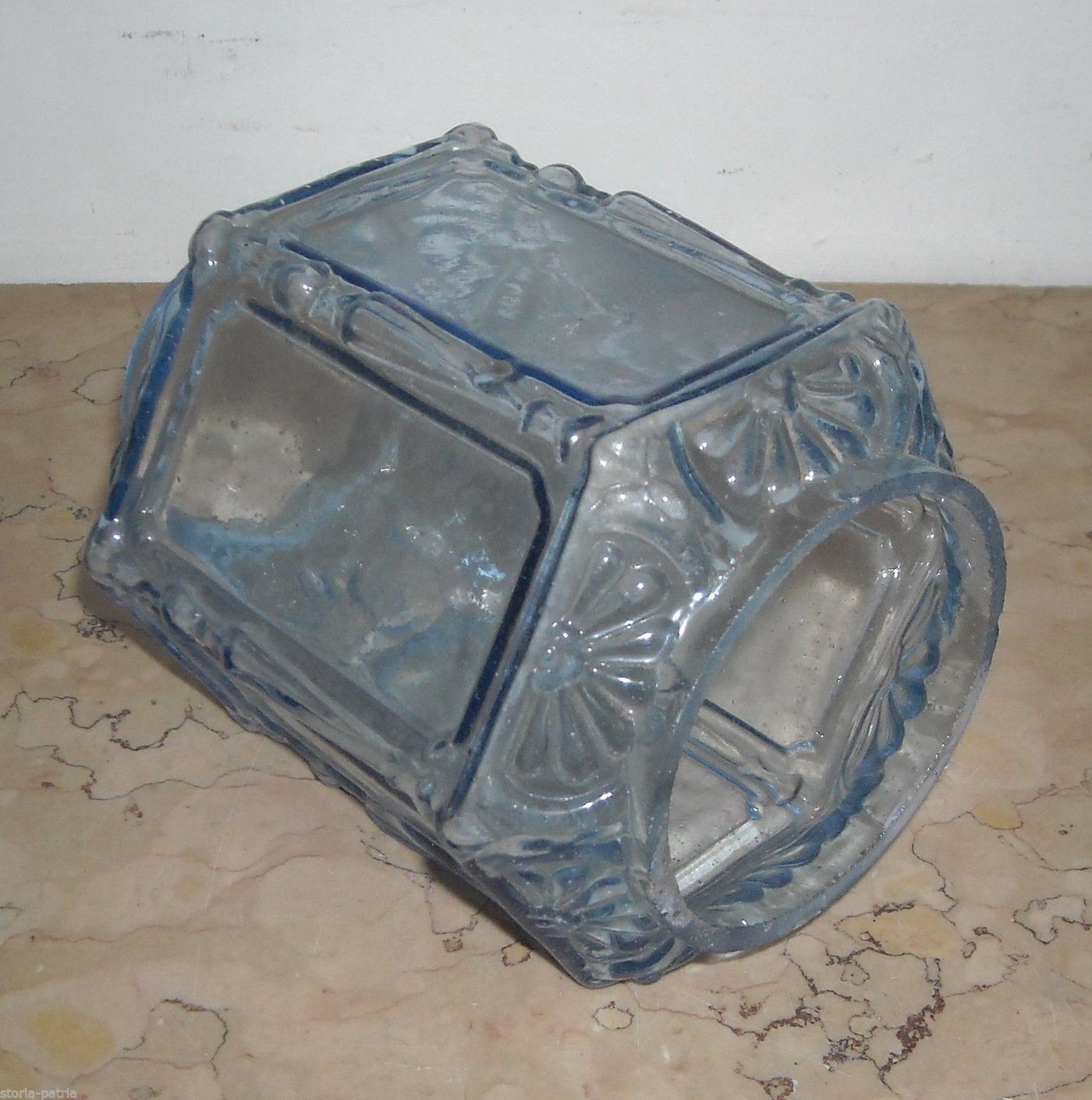 Coppa Liberty In Vetro Azzurro Per Lampada, Epoca 1900, Murano