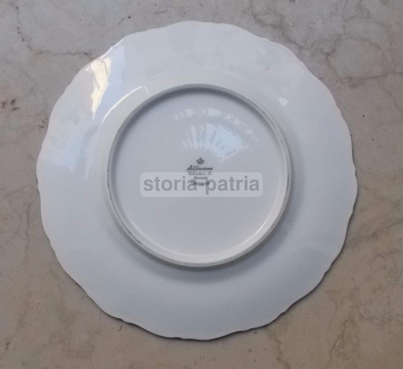 Piatto Porcellana Seltmann Bavaria Strillone Giornalaio Anni '30 '50