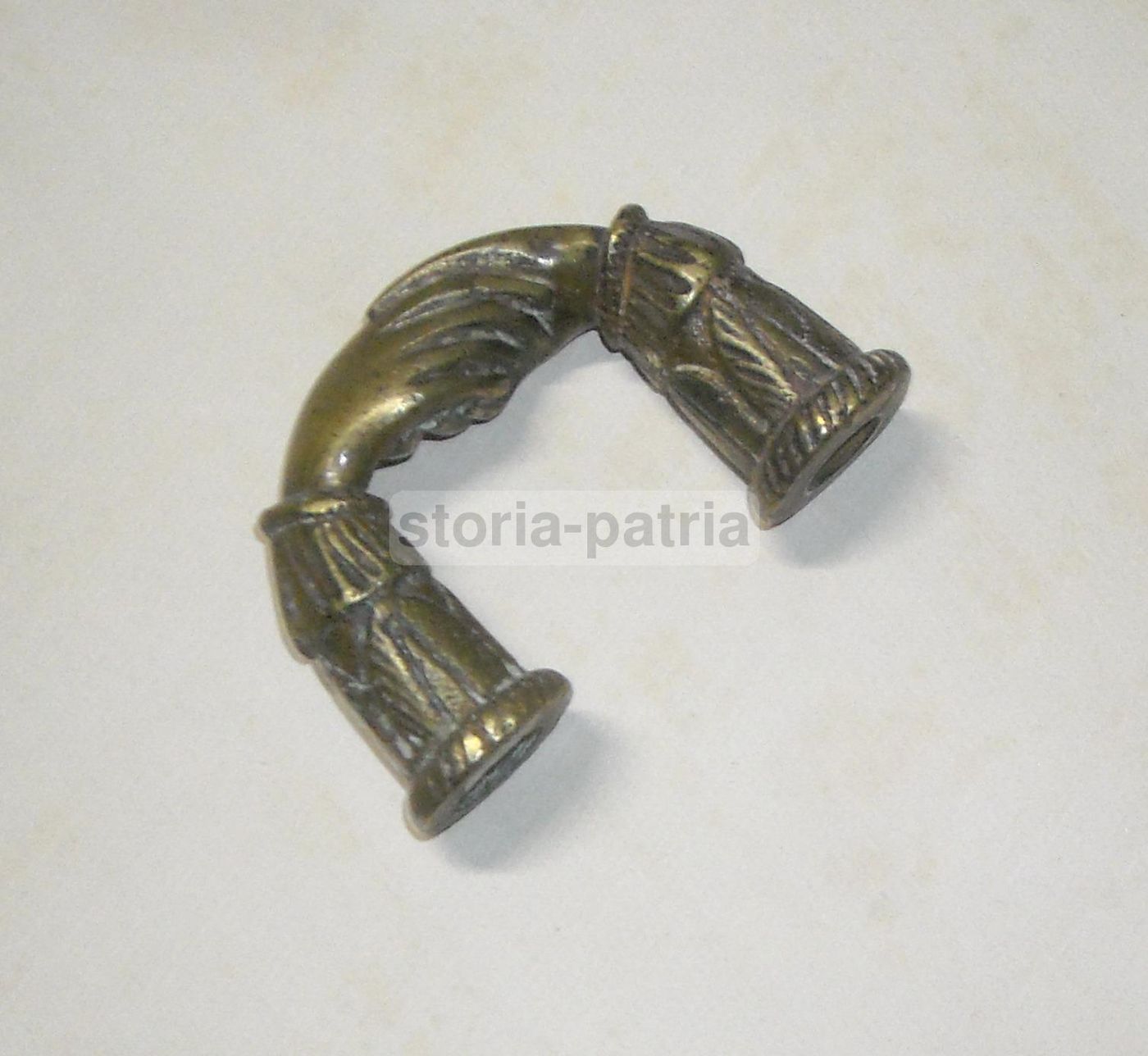 Poggiacarte Antico Mani Intrecciate In Ottone, Allegoria Della Fedeltà, XIX Secolo
