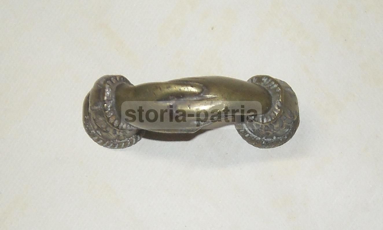 Poggiacarte Antico Mani Intrecciate In Ottone, Allegoria Della Fedeltà, XIX Secolo