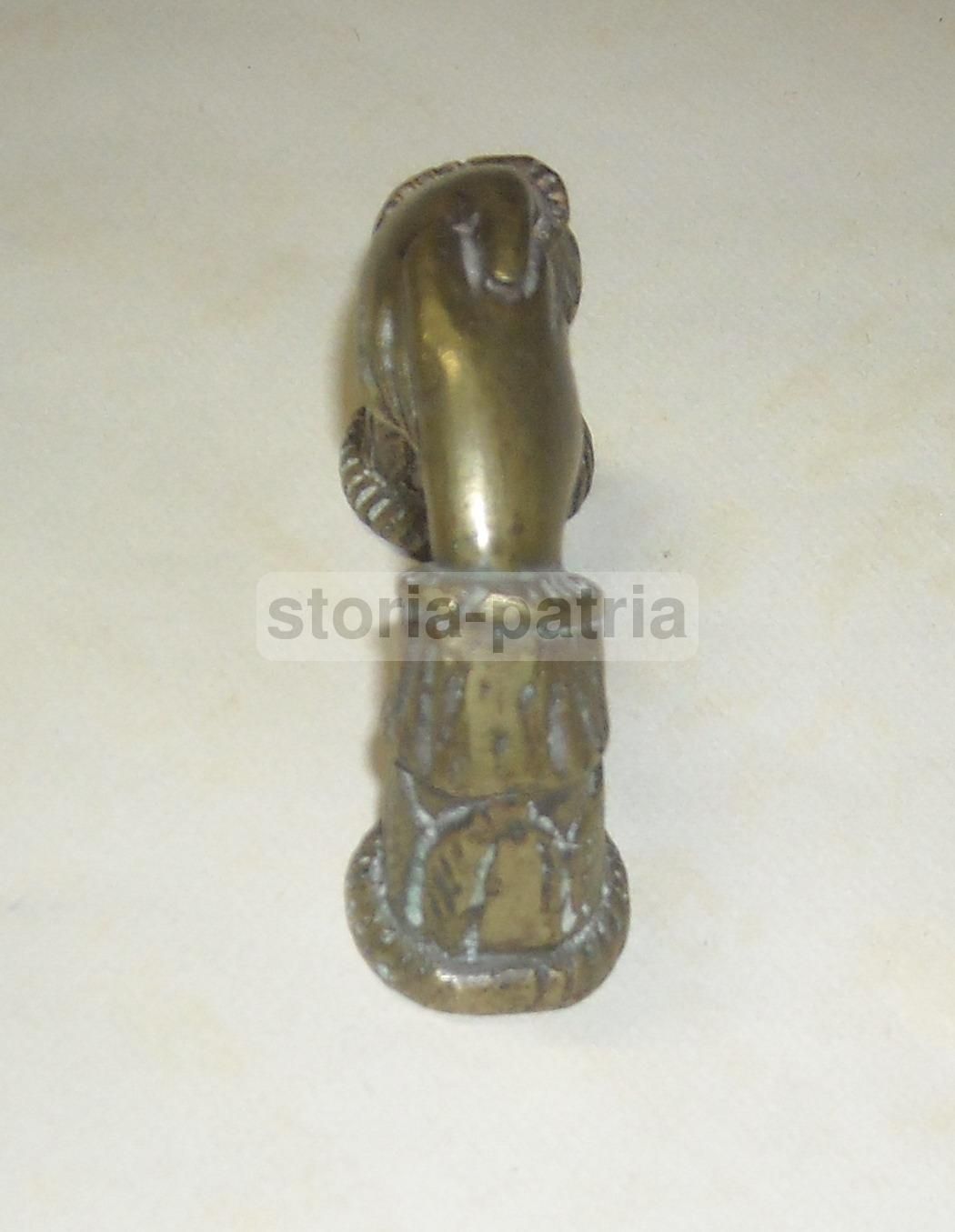 Poggiacarte Antico Mani Intrecciate In Ottone, Allegoria Della Fedeltà, XIX Secolo