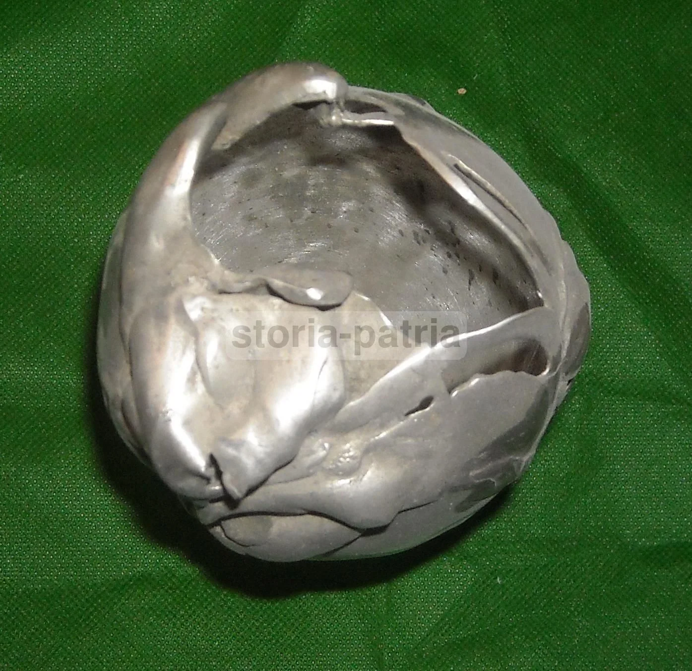Art Nouveau Pewter Vase with Floral Decoration, 1920s