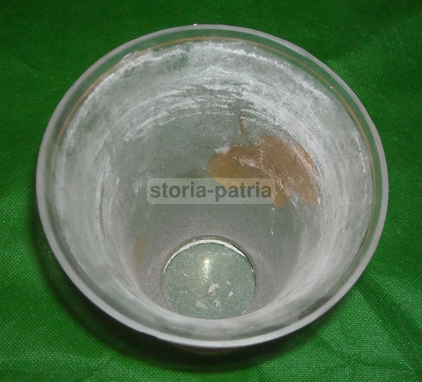 Vaso In Vetro Decorativo Laminato In Oro, Anni 1930 1950