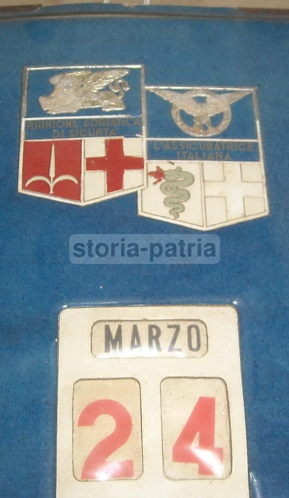 Cartello Datario Pubblicitario Assicuratrice Italiana, Roma