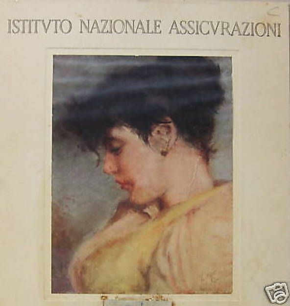 Calendario Pubblicitario INA Anni '20 Stampa Silvestro Lega