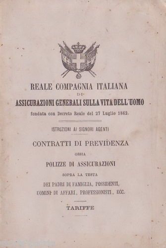 Reale Compagnia Italiana Di Assicurazioni Sulla Vita, Milano 1871