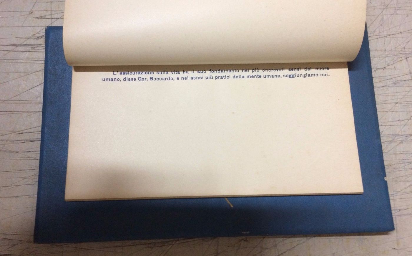 Block Notes Pubblicitario Assicurazioni Generali Venezia, Primo '900