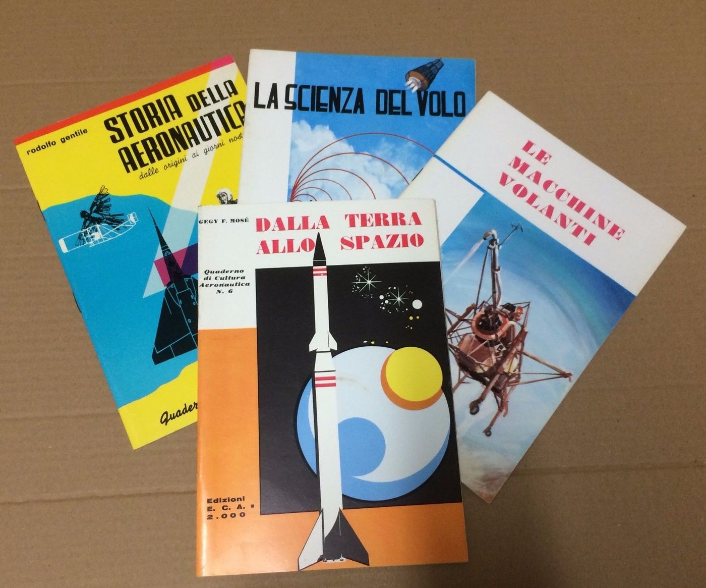 Astronautica, Aviazione, Astronomia: 4 Volumi Vintage Su Spazio E Missili