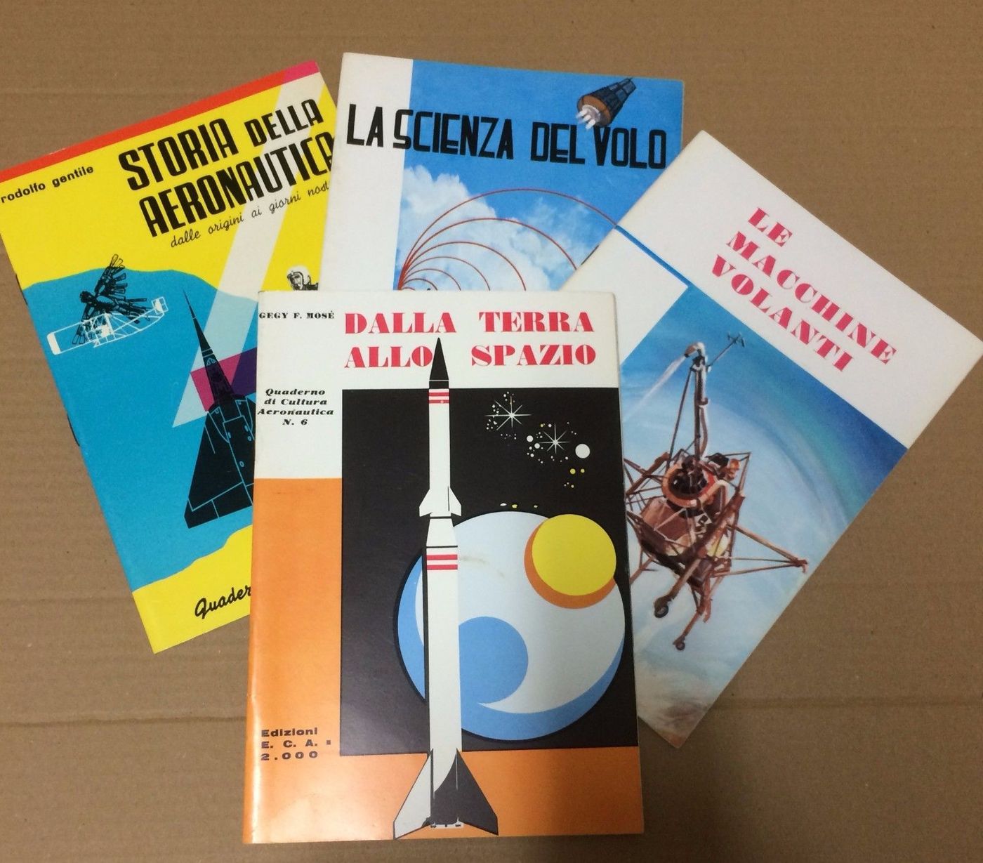Astronautica, Aviazione, Astronomia: 4 Volumi Vintage Su Spazio E Missili