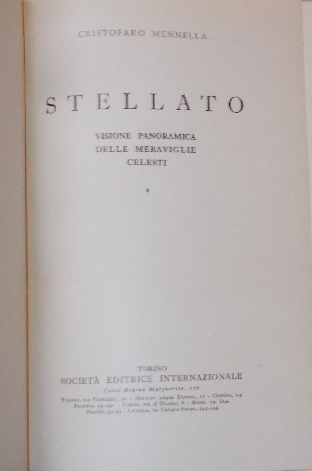 Astronomia E Astrofisica: Stellato Di Mennella 1950 Osservatori