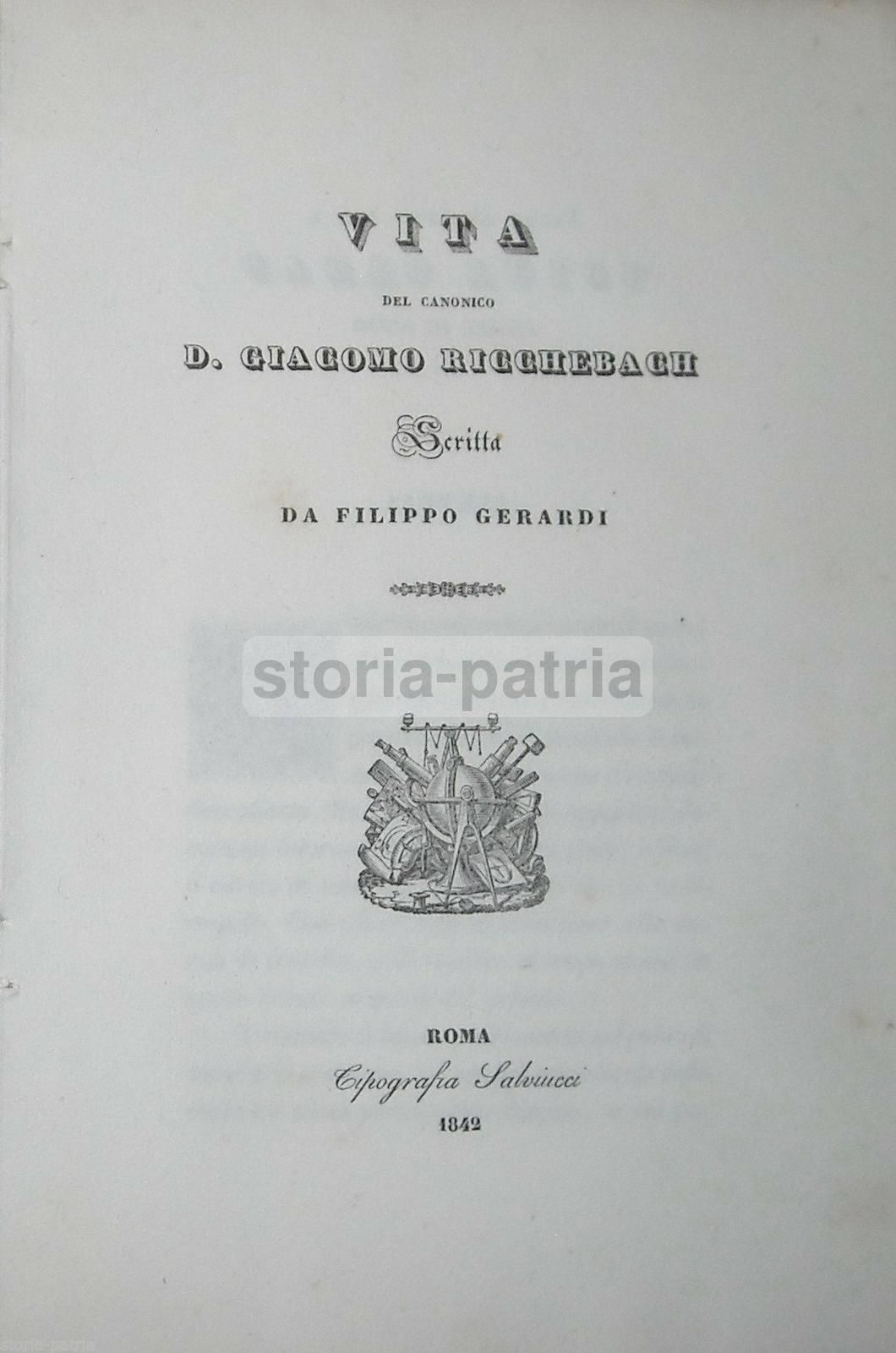 Vita Di Giacomo Ricchebach, Astronomo E Matematico, Roma, 1842