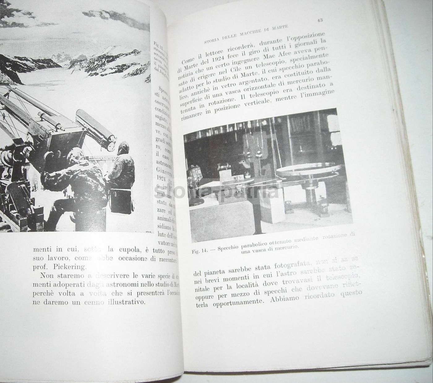Il Pianeta Marte Di Mentore Maggini, Hoepli 1939, Astronomia