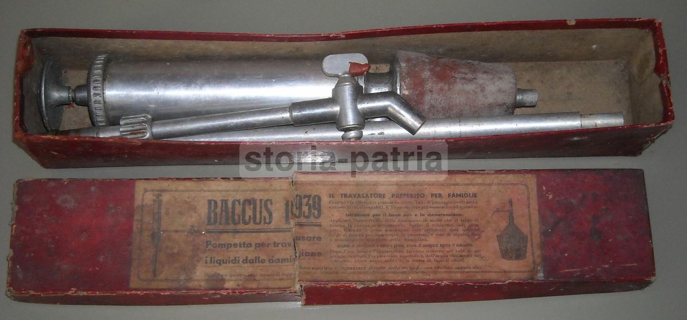 Travasatore Baccus 1939 Pierguidi Milano Per Damigiane Enologia