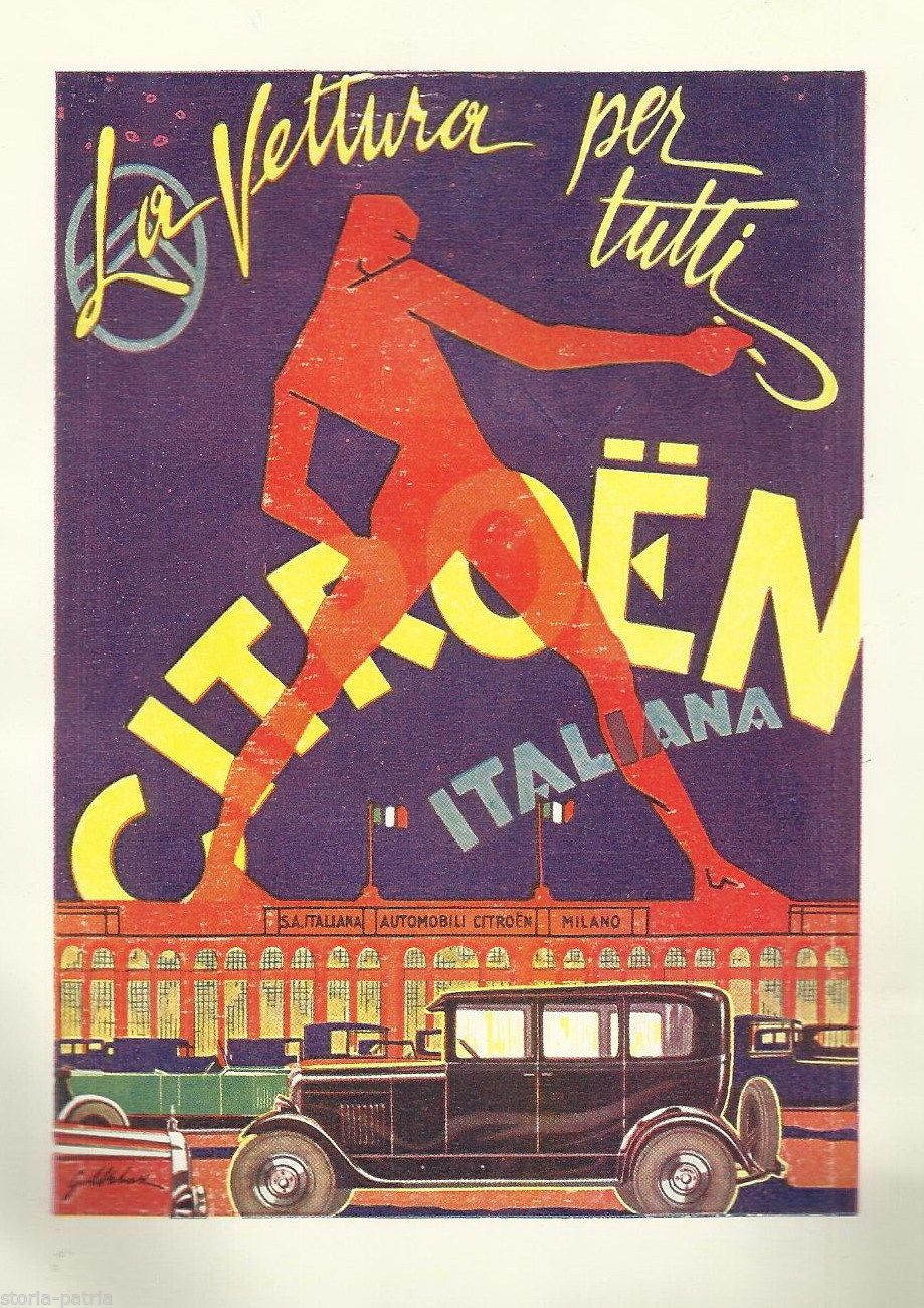 Pubblicità Citroen Italiana E Atlantic Oils, Anni '20