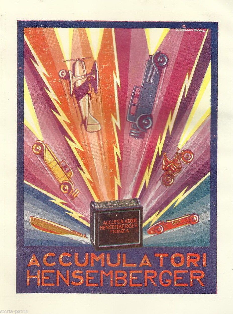 Pubblicità Hensemberger Monza E Globoil Mestre, Anni 1920