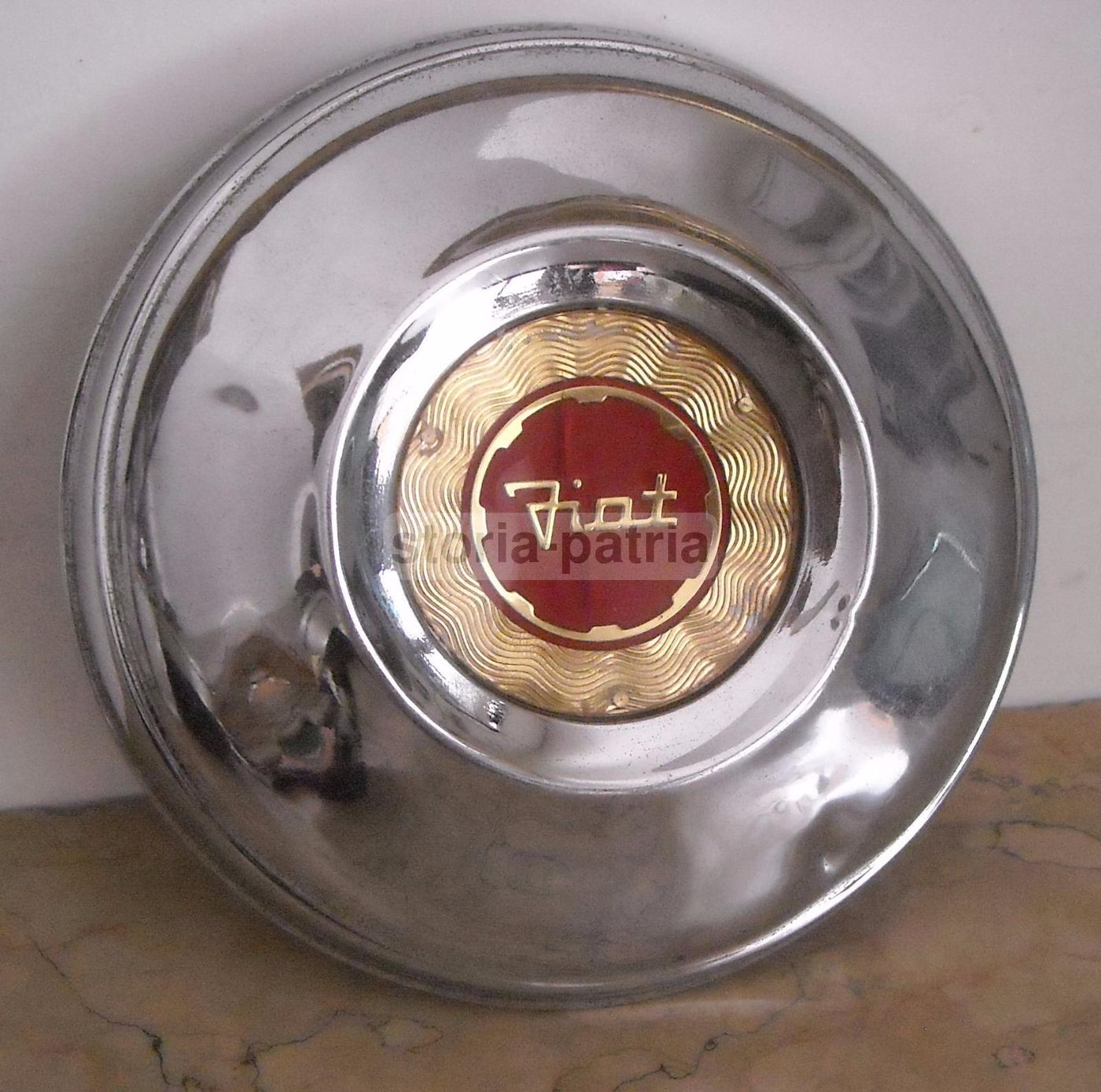 Copricerchio Fiat Vintage Cromato Pubblicitario Anni '50