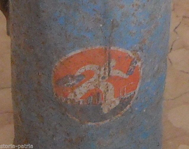 Contenitore Pubblicitario Olio Fiat Torino Vintage Metallo Anni '50