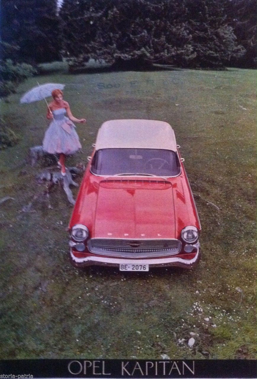 Depliant Opel Kapitan Anni '50 Originale Con Prezzi E Dati Tecnici