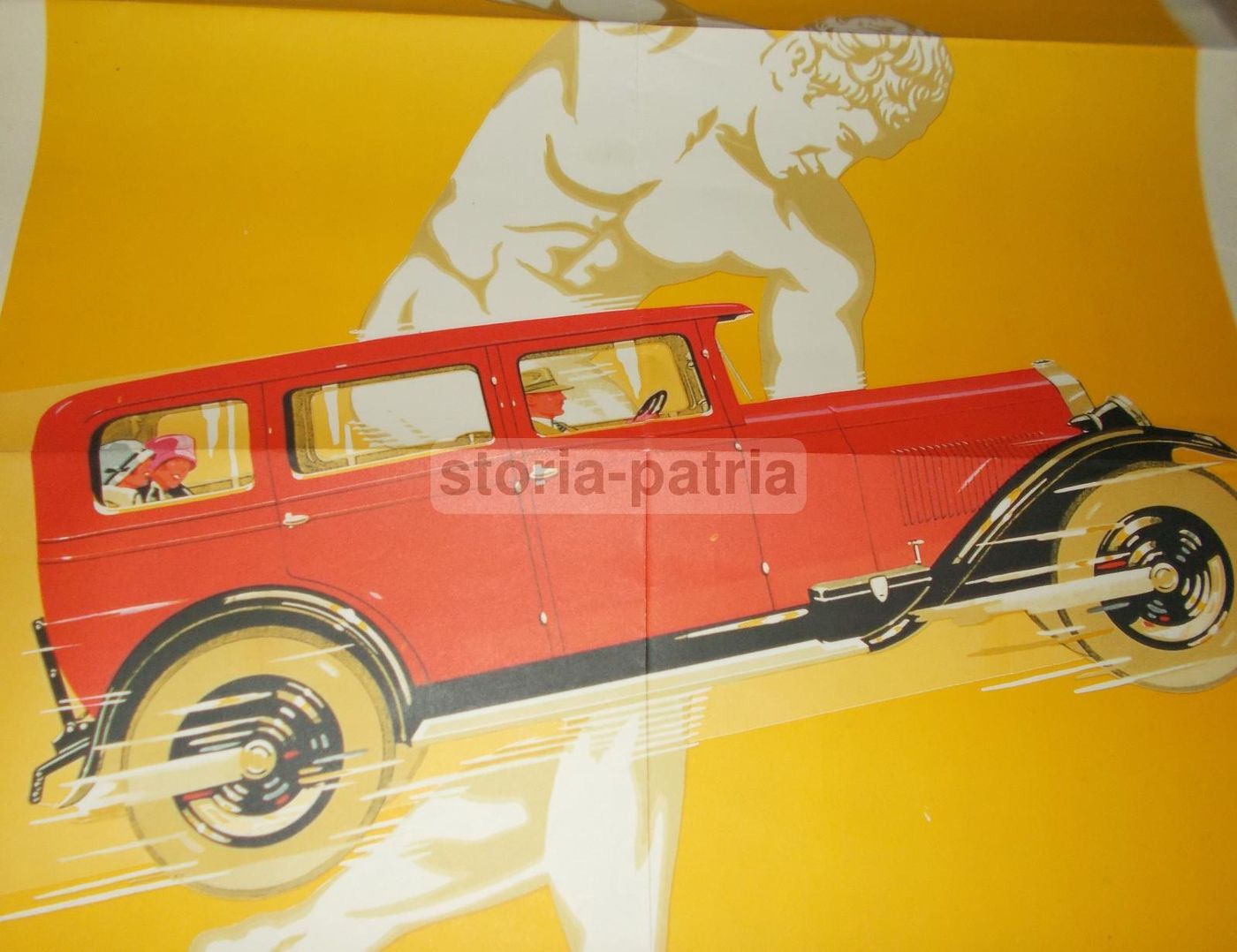 Manifesto Fiat 525 Del 1928, Ristampa 1969 Quattroruote, Jack Le Breton