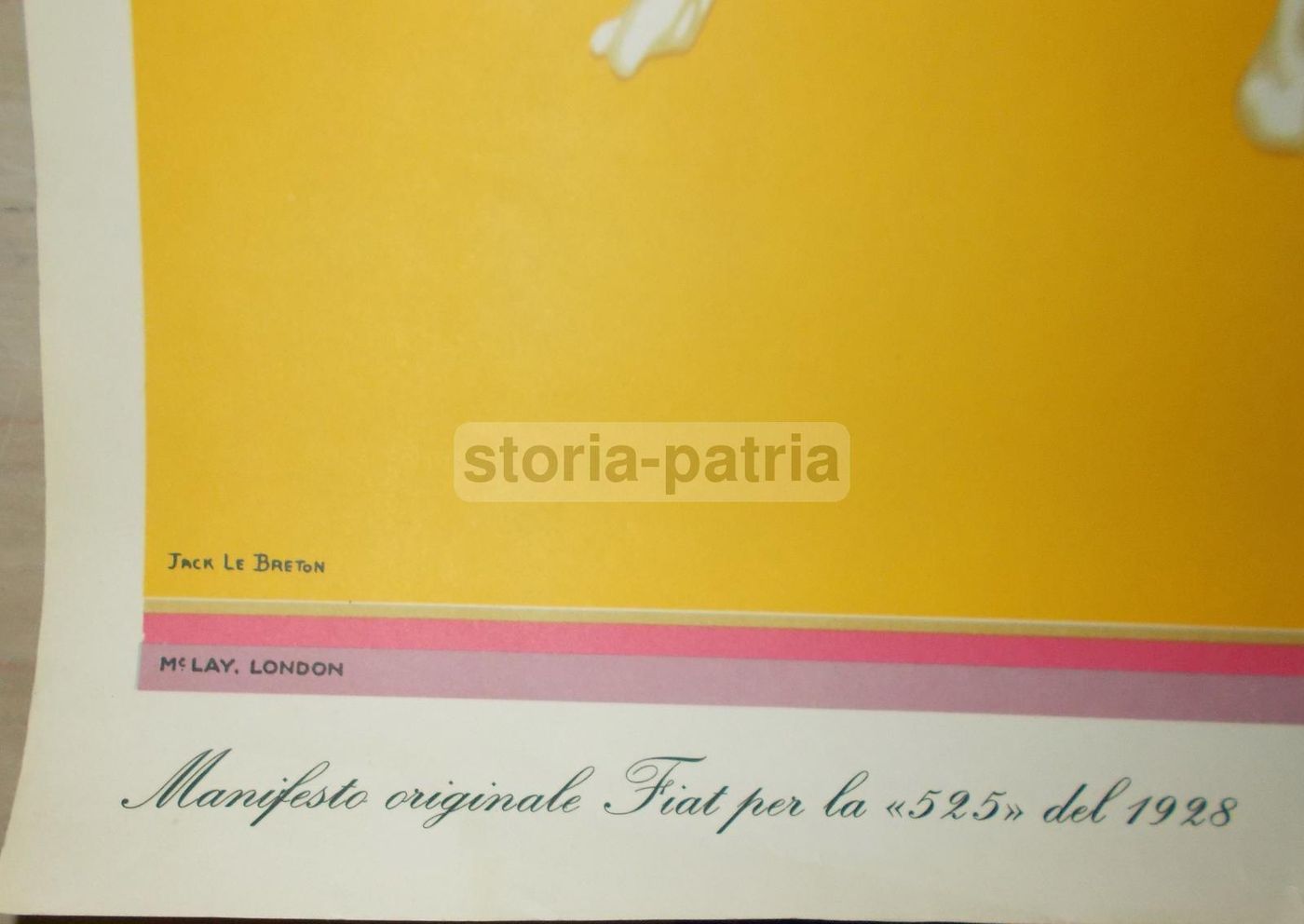 Manifesto Fiat 525 Del 1928, Ristampa 1969 Quattroruote, Jack Le Breton