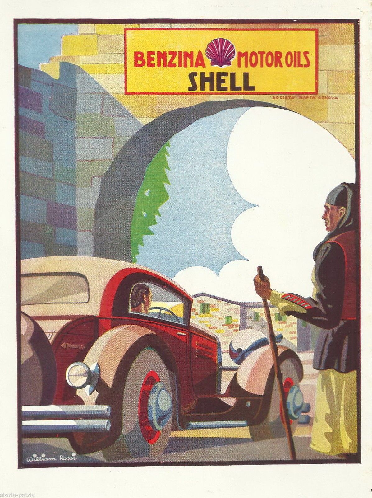 Pubblicità Shell Benzina   Motor Oils, Anni '30