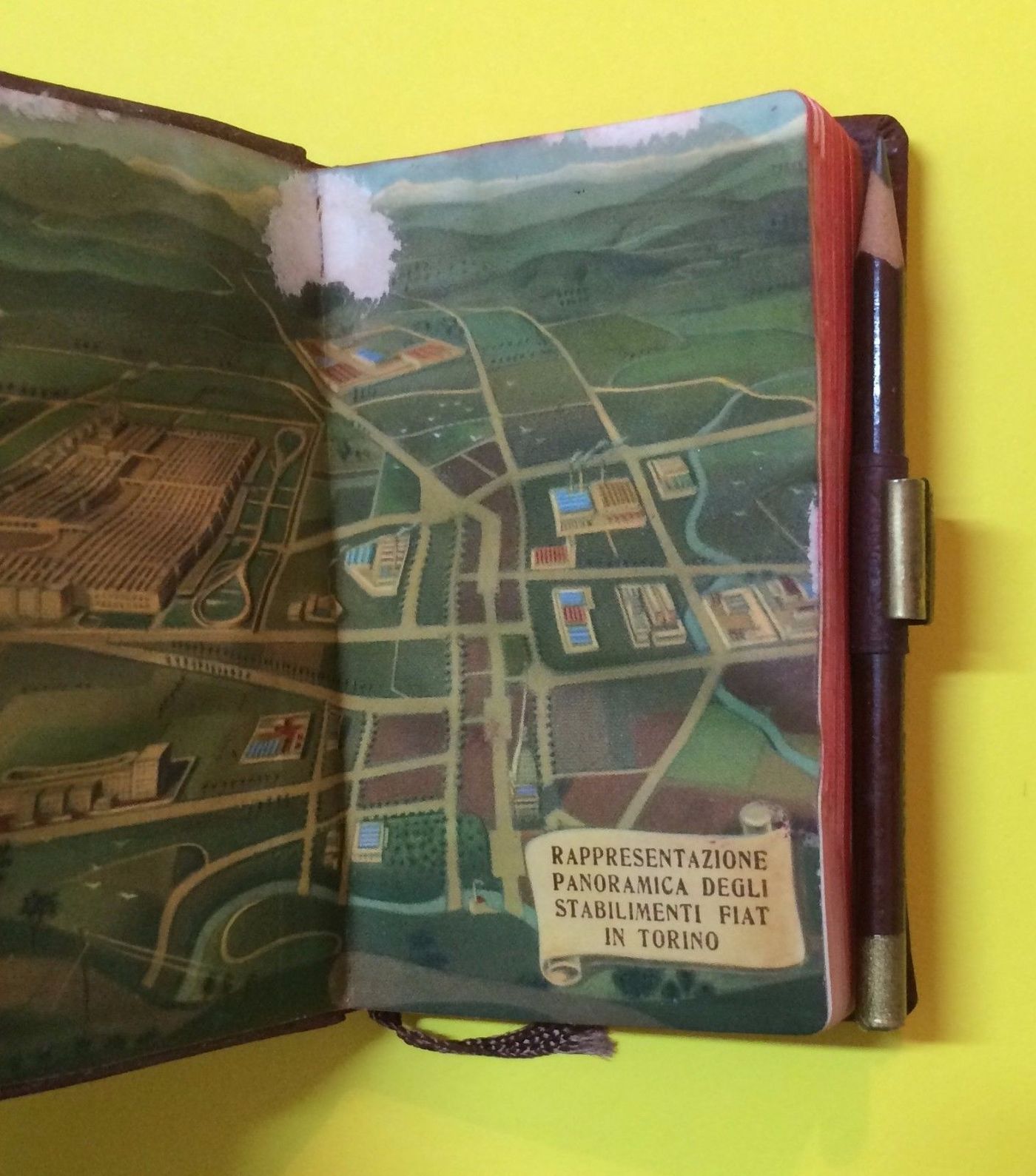 Agenda Pubblicitaria Fiat 1951 Con Matita Originale