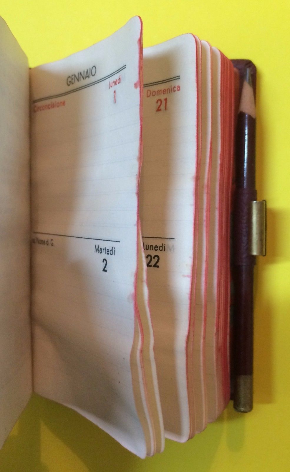 Agenda Pubblicitaria Fiat 1951 Con Matita Originale