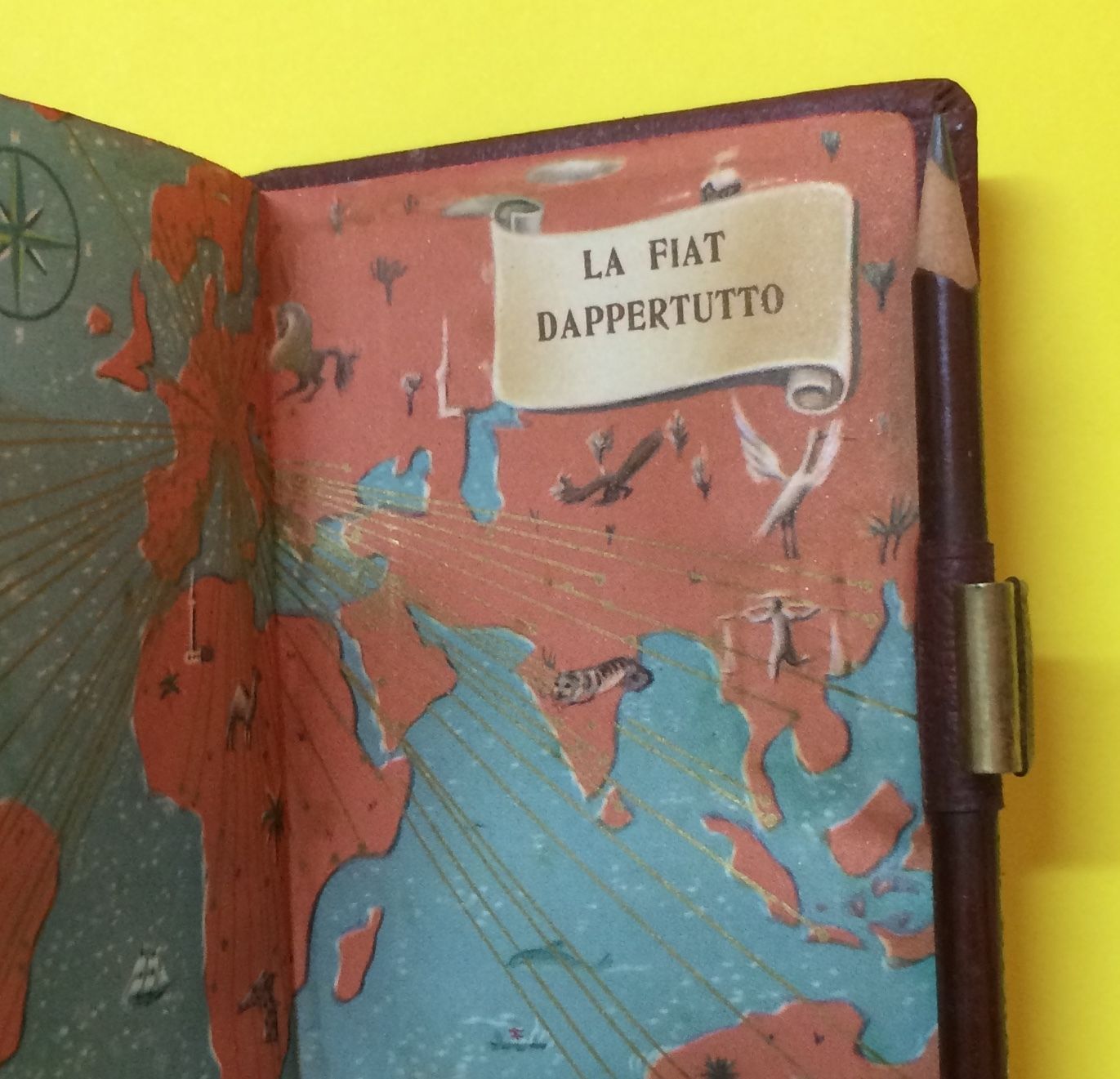 Agenda Pubblicitaria Fiat 1951 Con Matita Originale