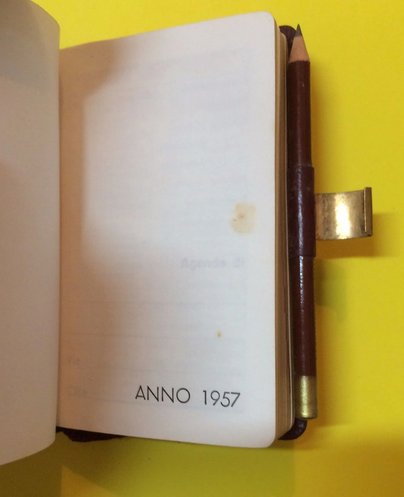 Fiat Advertising Diary 1957 Leather Nazareno Gabrielli