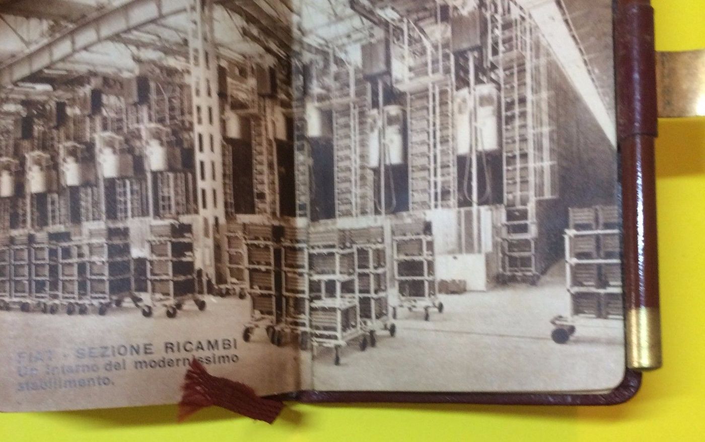 Agenda Pubblicitaria Fiat 1957 Con Copertina In Pelle Nazareno Gabrielli