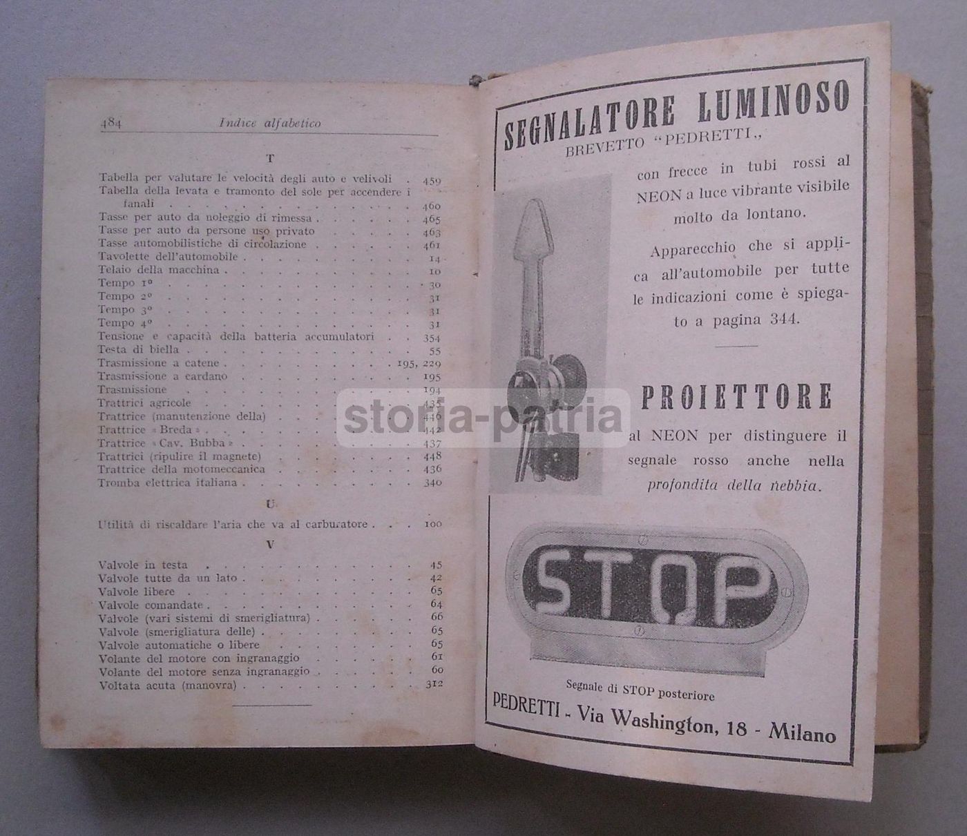 Il Conducente d'Automobili. G. Pedretti. Hoepli, 1930. Manuale Tecnico.