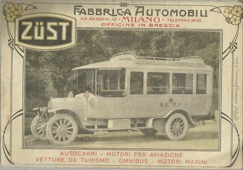 Stampa Pubblicitaria Zust Autobus Milano Brescia Scanno 1917