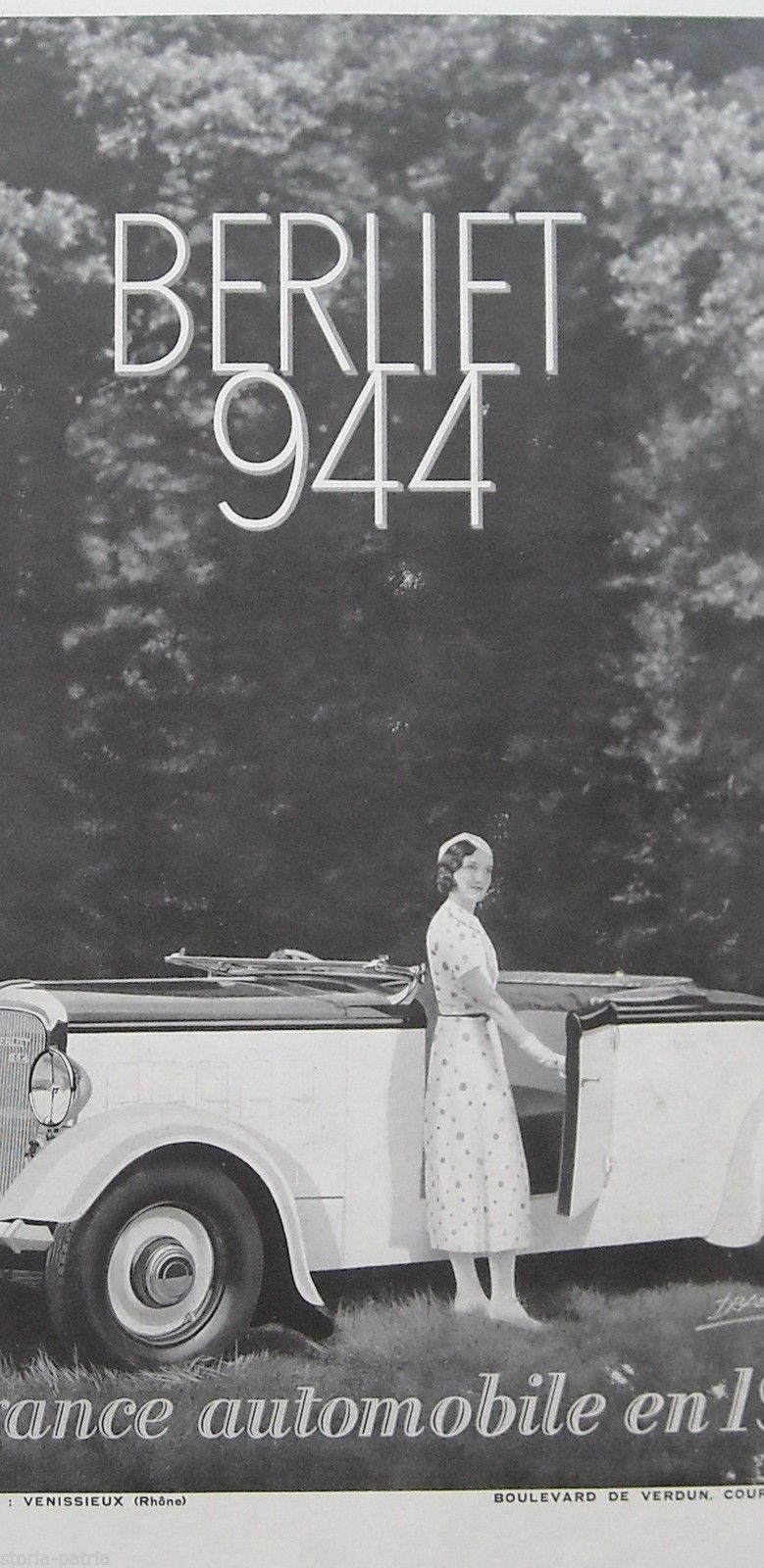 Stampa Pubblicitaria Berliet 944 Del 1933 E DAS Assicurazioni