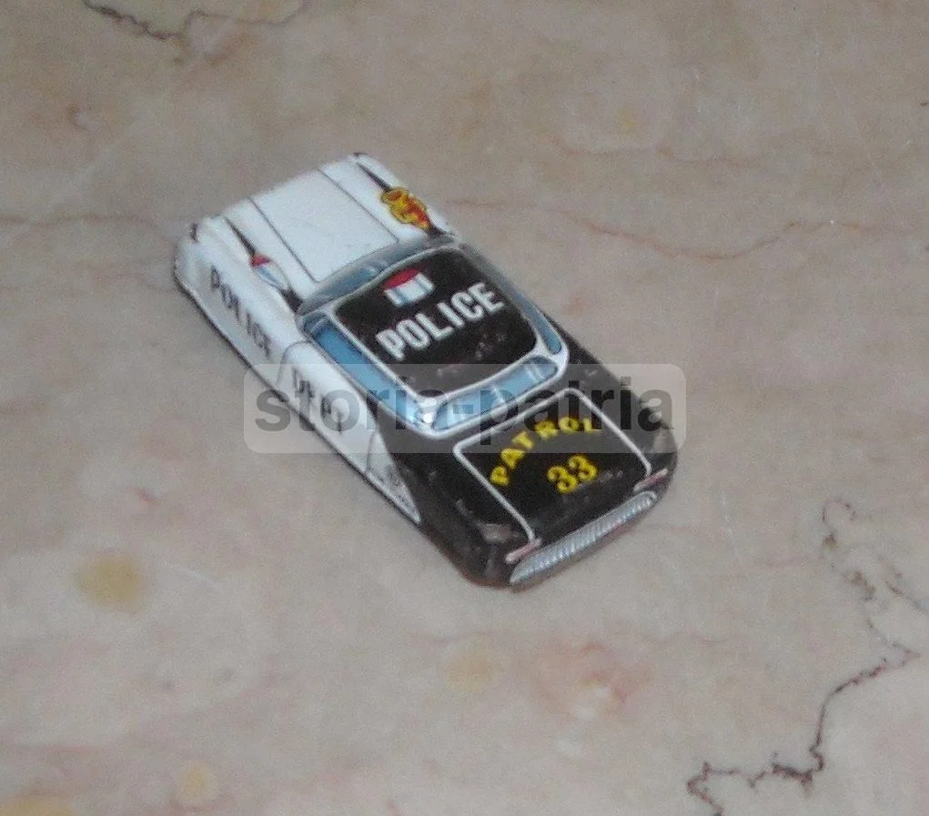 Toy Police Patrol Car, Vintage, Metal