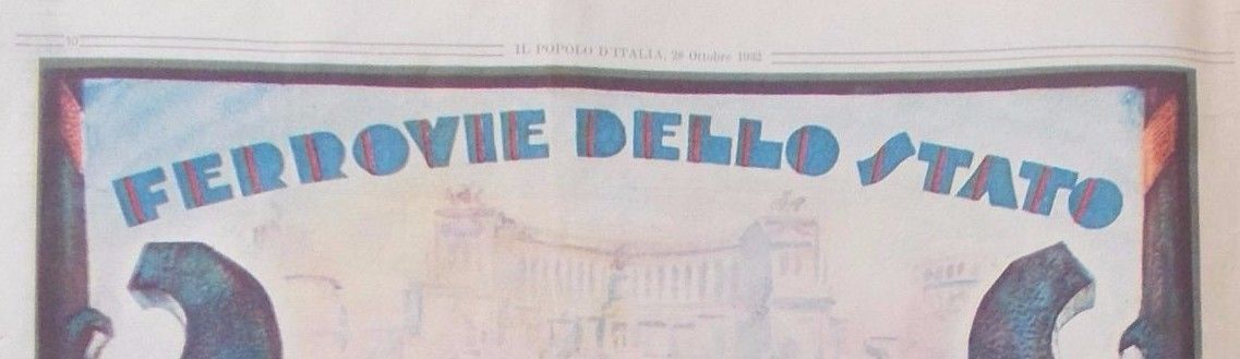 Pubblicità Posta Aerea E Ferrovie Dello Stato 1932 Roma Aviazione