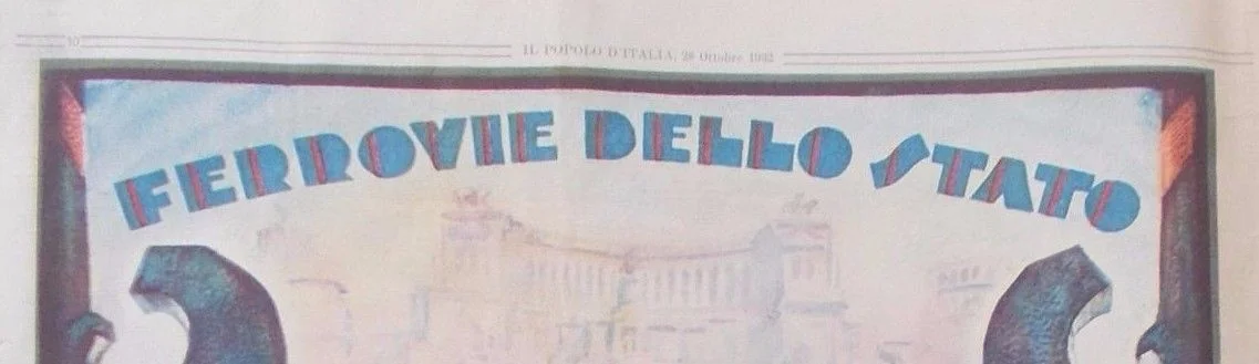 Air Mail and State Railways Advertising 1932 Rome Aviation
