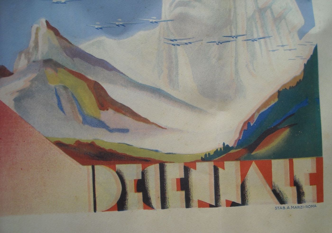 Crociera Aerea Del Decennale Balbo 1933 Manifesto Futurista Originale