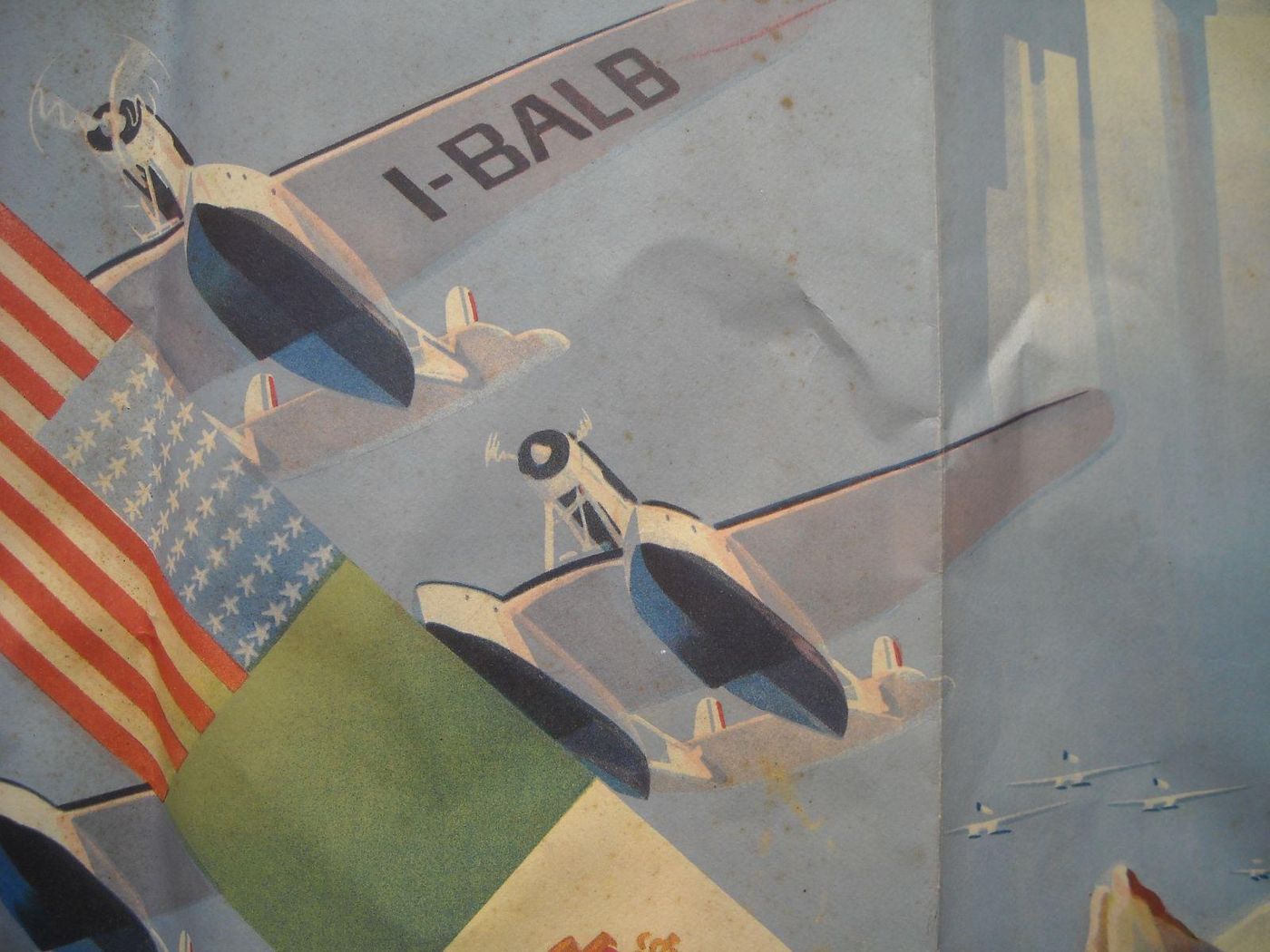 Crociera Aerea Del Decennale Balbo 1933 Manifesto Futurista Originale