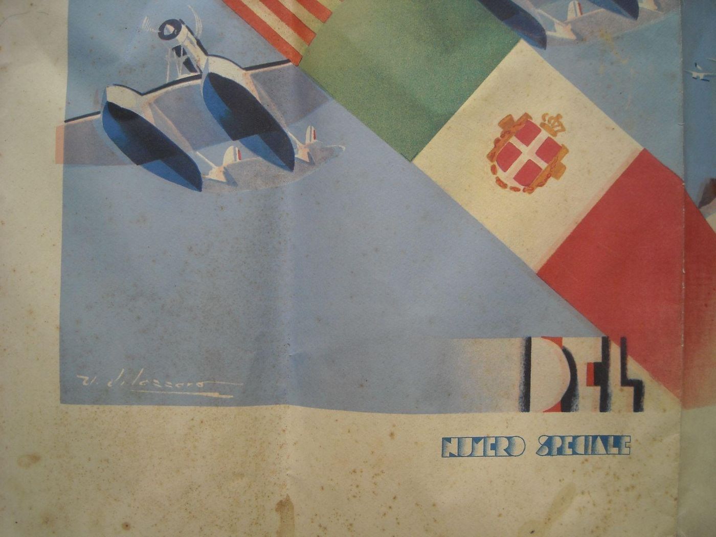 Crociera Aerea Del Decennale Balbo 1933 Manifesto Futurista Originale