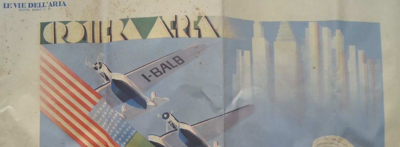 Crociera Aerea Del Decennale Balbo 1933 Manifesto Futurista Originale
