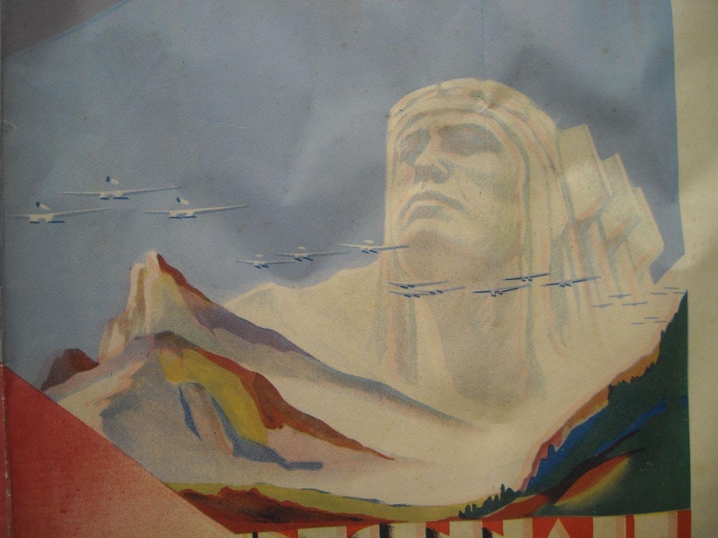 Crociera Aerea Del Decennale Balbo 1933 Manifesto Futurista Originale