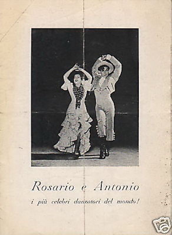 Rosario E Antonio Ballerini Spagnoli: Programma Della Tournée Italiana