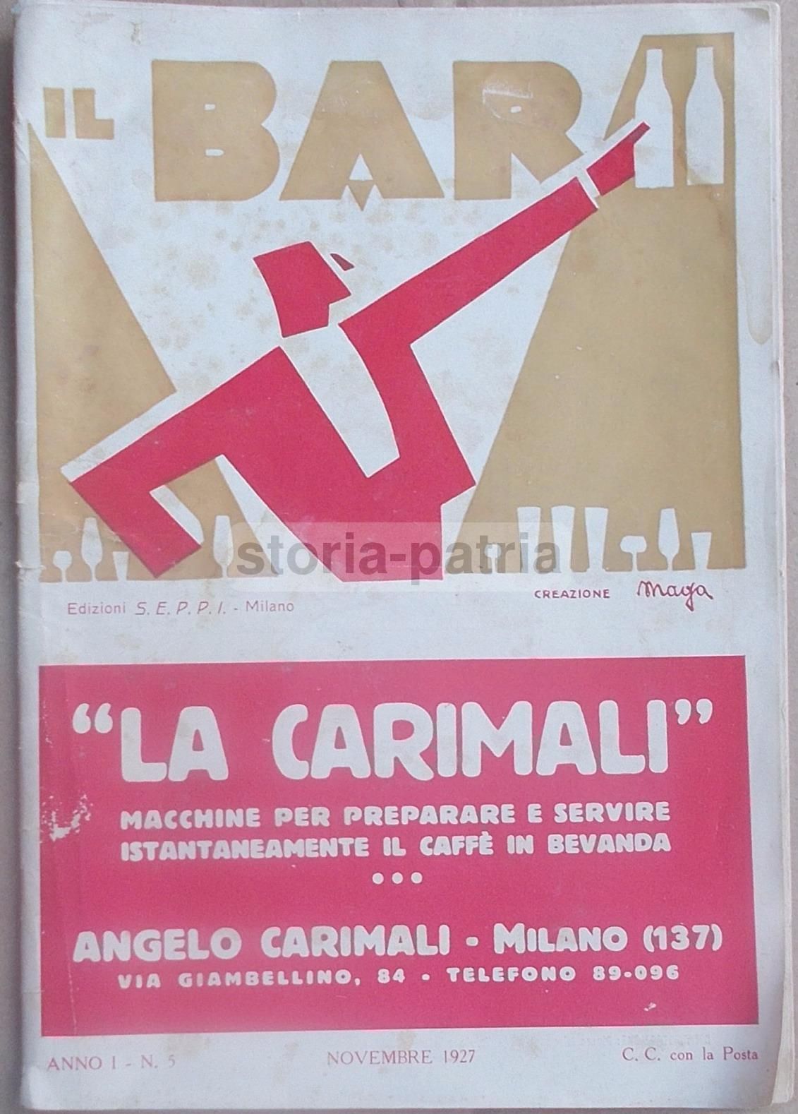 Il Bar 1927: Rivista Per Caffè, Ristoranti E Pubblicità (Strega, Isolabella)