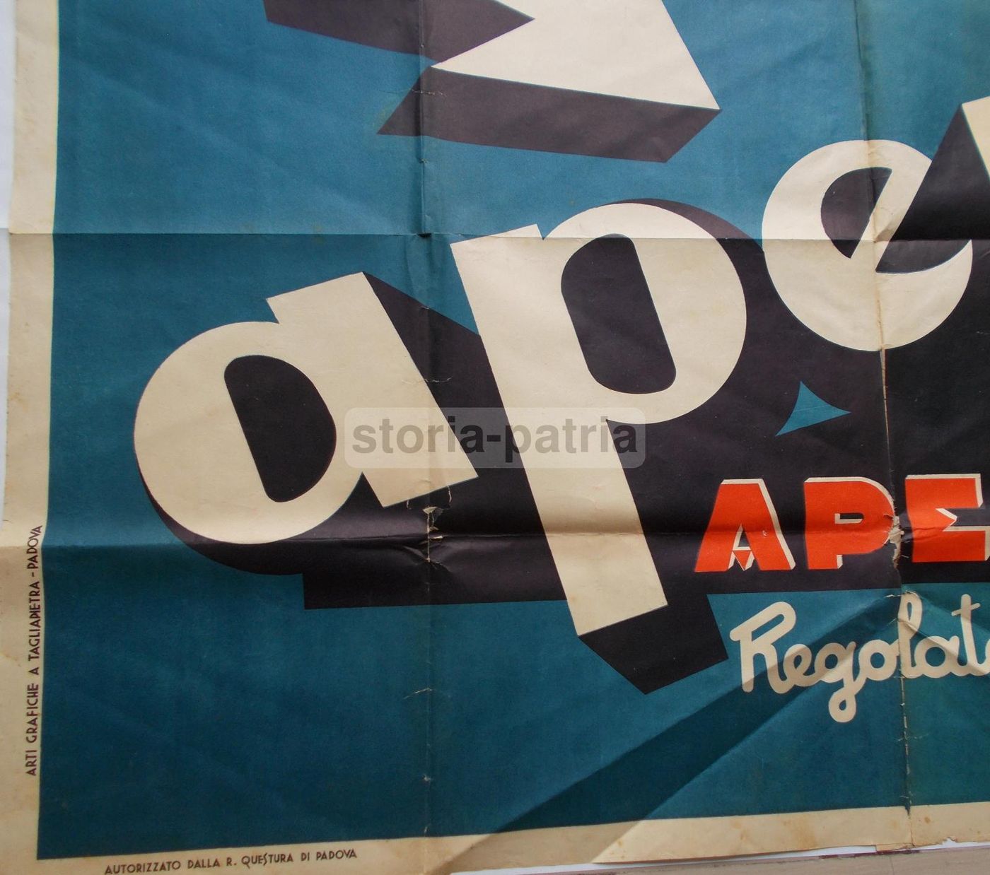 Manifesto Aperol Barbieri Padova Menegazzo Futurista Anni '20