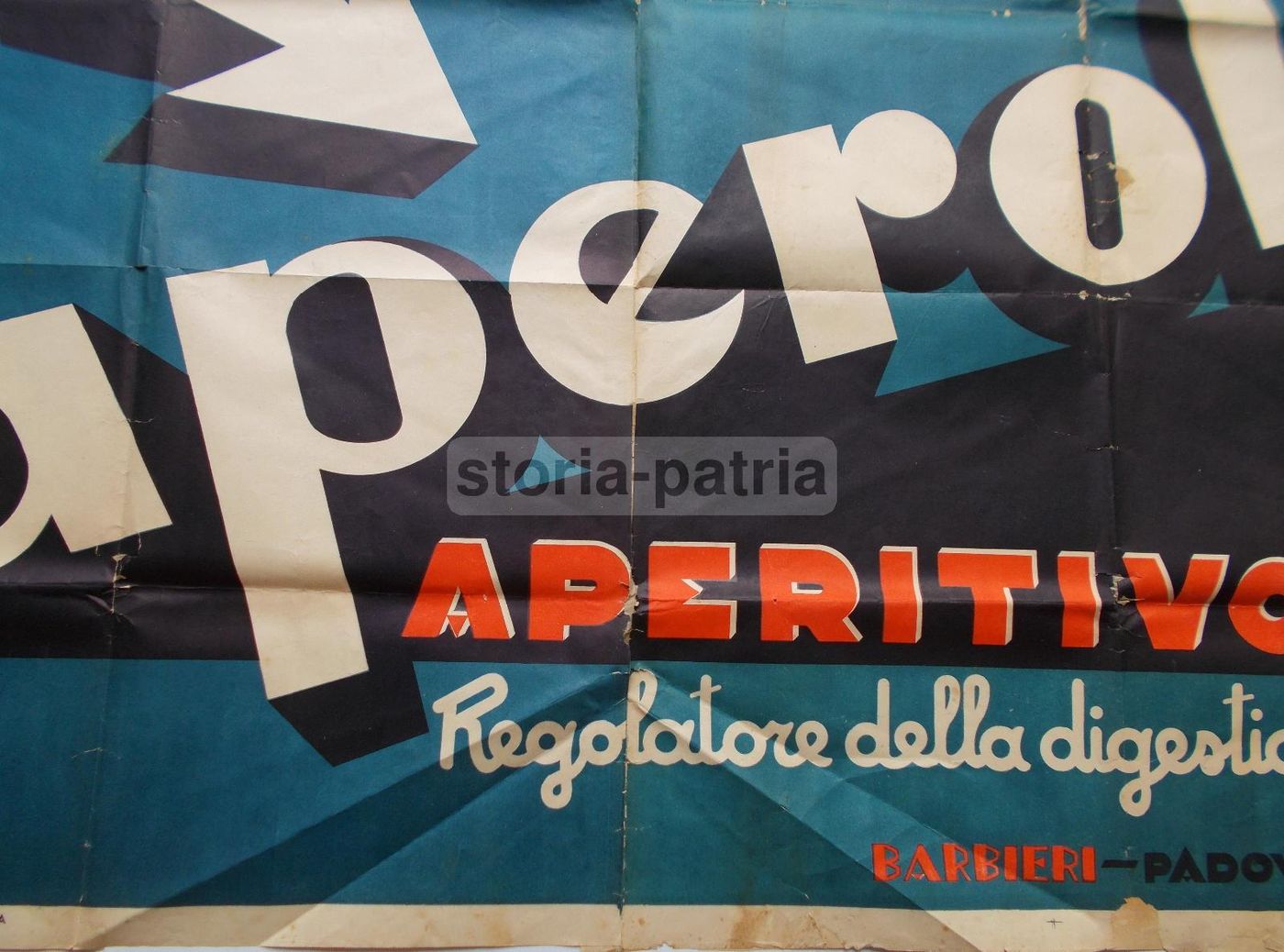 Manifesto Aperol Barbieri Padova Menegazzo Futurista Anni '20