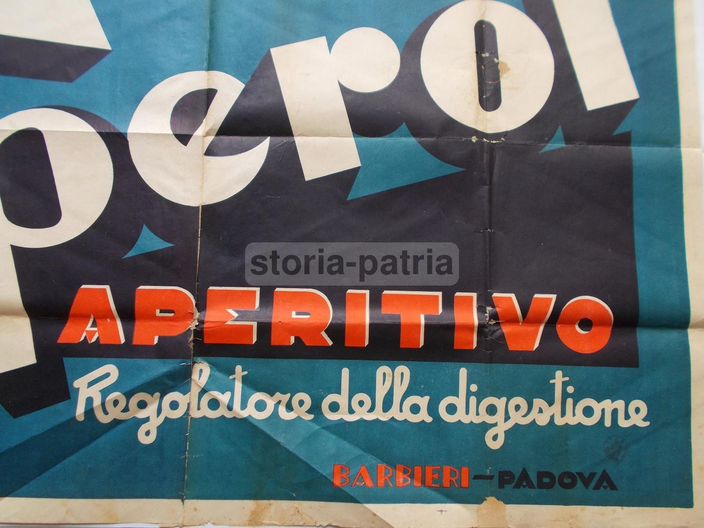 Manifesto Aperol Barbieri Padova Menegazzo Futurista Anni '20